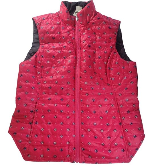 Ariat Women Quilted Red Diamond Lightweight Insulated Outdoors Vest Size M - Picture 1 of 9